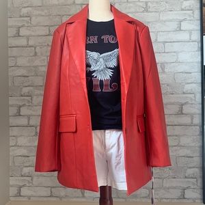 🍒🔥HOT🔥🍒Vici cherry 🍒 faux leather blazer